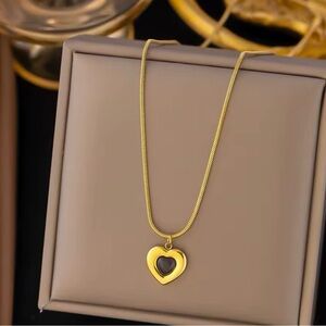 Gold Heart Pendant Necklace